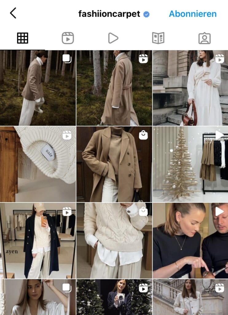 Screenshot: Fashiioncarpert Instagram (04.12.2021)