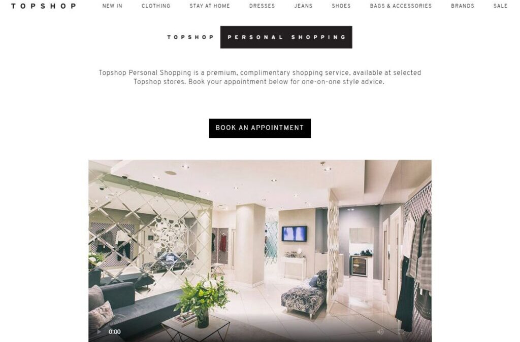 Übersicht Personal Shopping Topshop in München